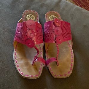 Patent leather Tory Burch flat sandals